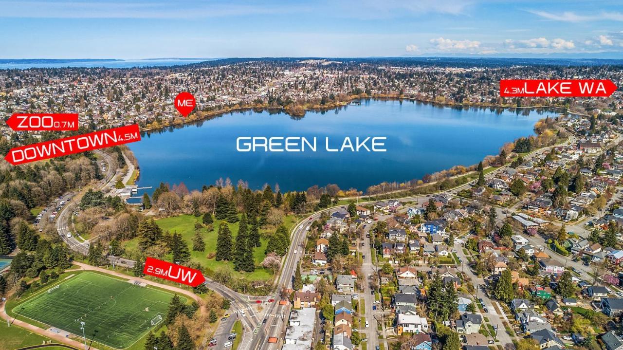 Green Lake 1St Line Home A With Central Air Conditioners 西雅图 外观 照片